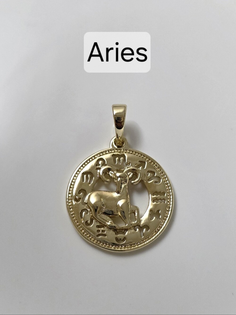 Zodiac Aries Sign Pendant